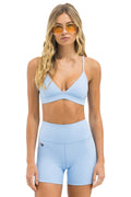 Classic WIDE RIB TRIANGLE ADJUSTABLE SPORTS BRA - SKY