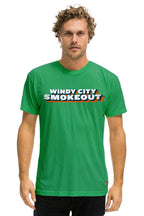 Classic WINDY CITY SMOKEOUT 2025 CREW TEE SHIRT - KELLY GREEN