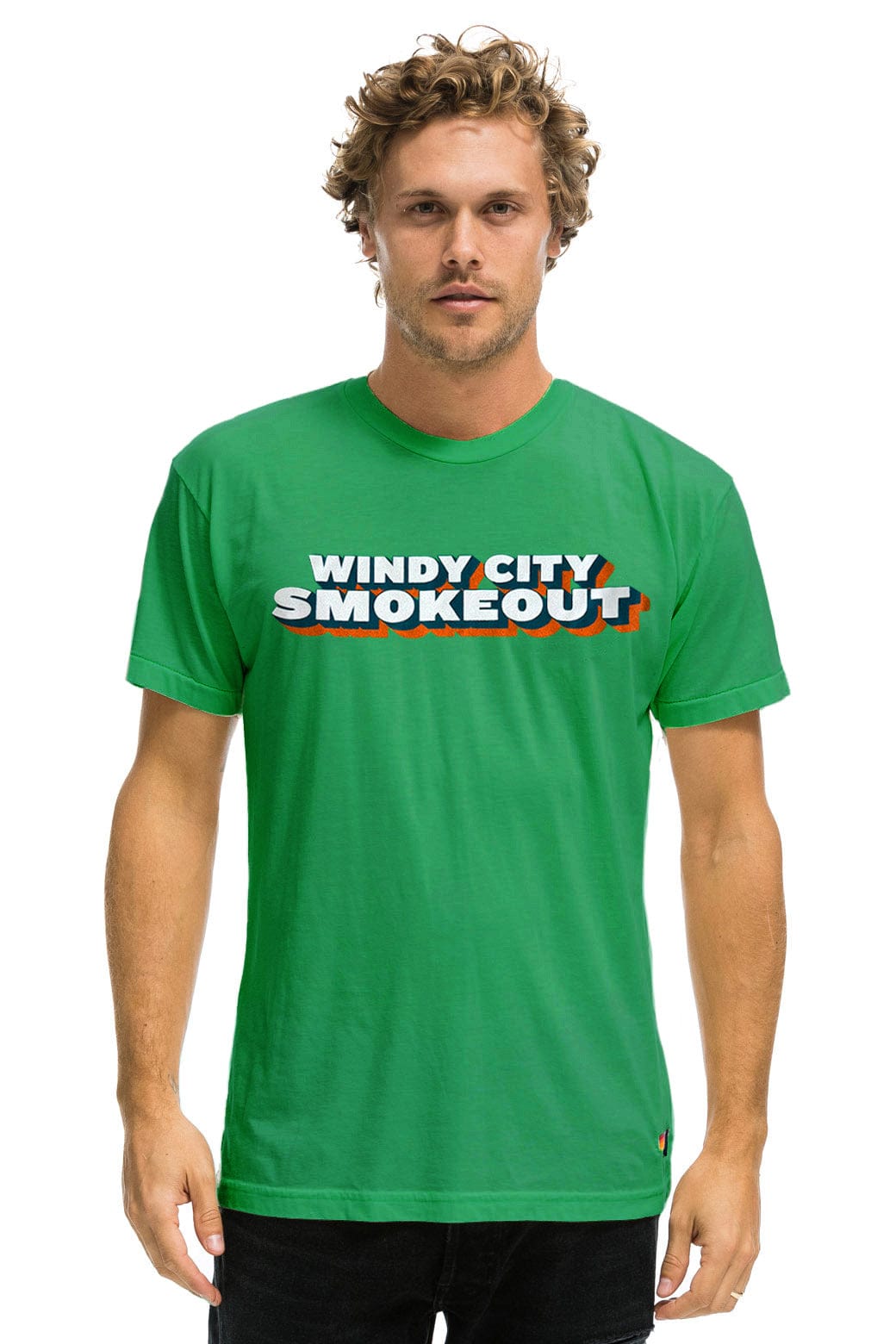 Classic WINDY CITY SMOKEOUT 2025 CREW TEE SHIRT - KELLY GREEN