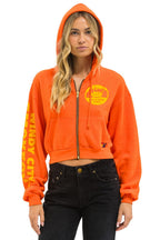 Classic WINDY CITY SMOKEOUT 2025 CROPPED ZIP HOODIE RELAXED - ORANGE