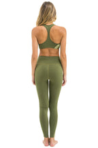 Classic FULL LENGTH HI-RISE 5 STRIPE LEGGINGS - ARMY