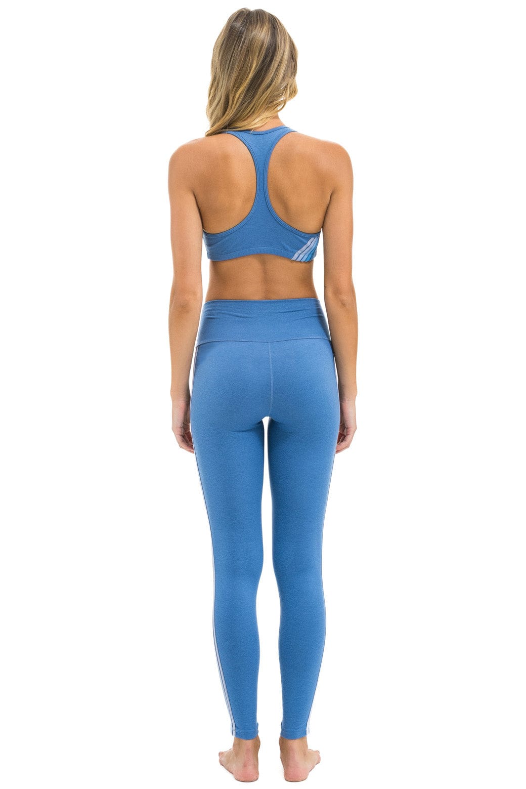 Classic FULL LENGTH HI-RISE 5 STRIPE LEGGINGS - WATER