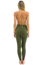 Classic FULL LENGTH HI-RISE 5 STRIPE LEGGINGS - LEAF