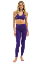 Classic FULL LENGTH HI-RISE 5 STRIPE LEGGINGS - GRAPE