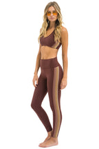 Classic FULL LENGTH HI-RISE 5 STRIPE LEGGINGS - MOCHA