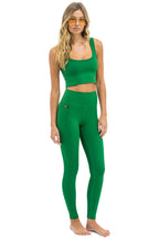 Classic WIDE RIB FULL LENGTH HI-RISE LEGGINGS - KELLY GREEN