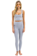 Classic WIDE RIB FULL LENGTH HI-RISE LEGGINGS - LIGHT GREY