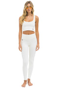 Classic WIDE RIB FULL LENGTH HI-RISE LEGGINGS - VINTAGE WHITE