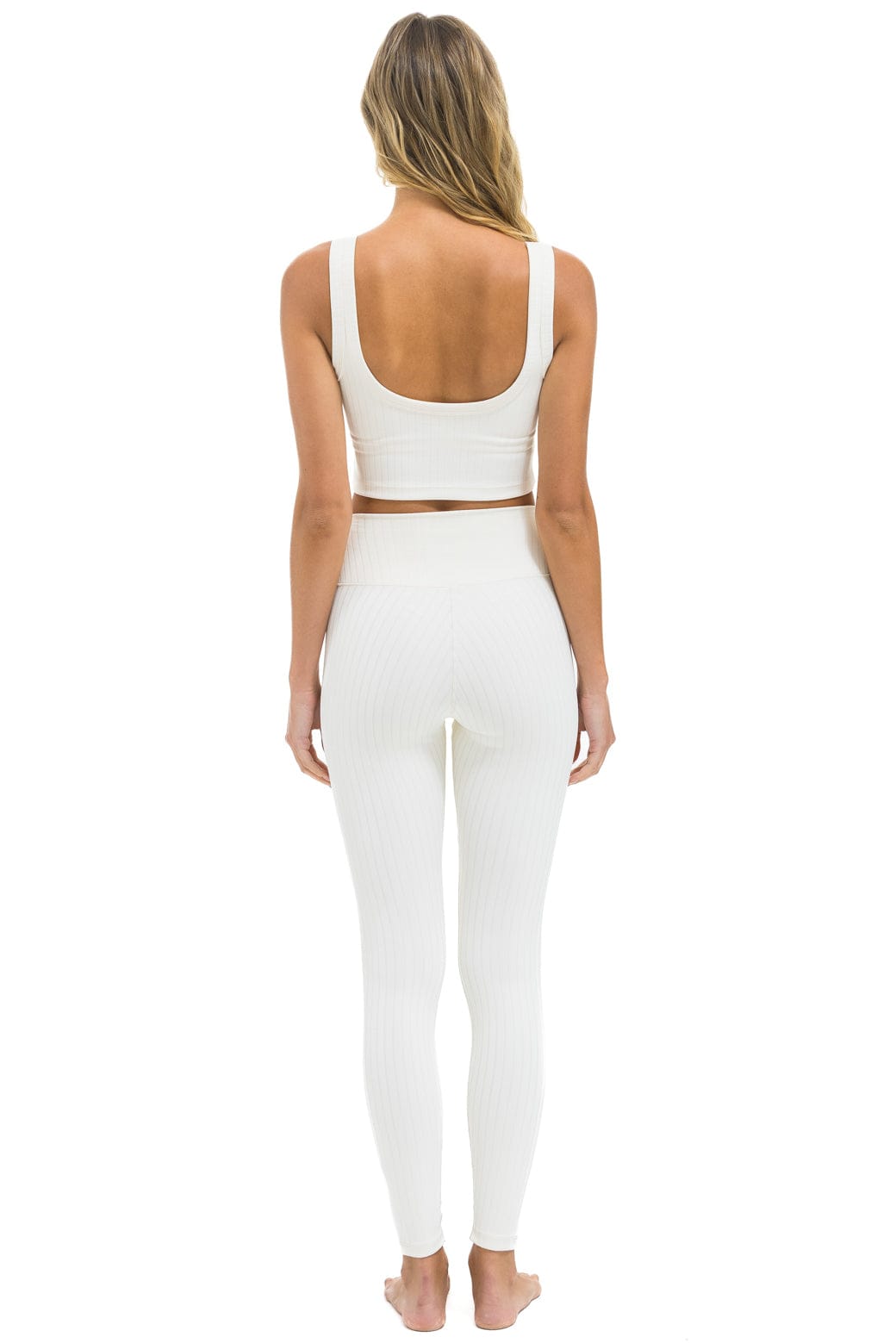 Classic WIDE RIB FULL LENGTH HI-RISE LEGGINGS - VINTAGE WHITE