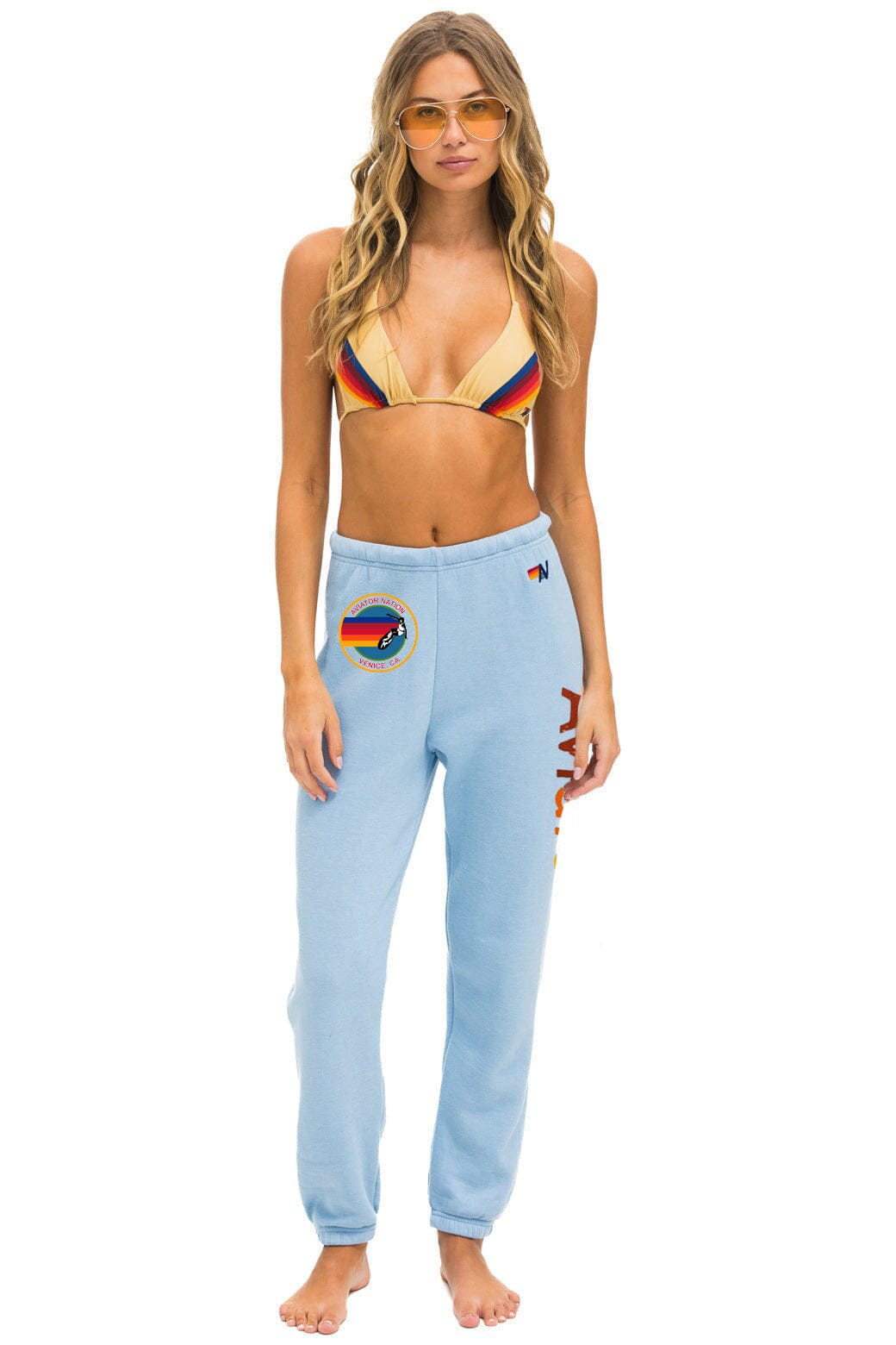 Classic AVIATOR NATION VENICE SWEATPANTS - ICE