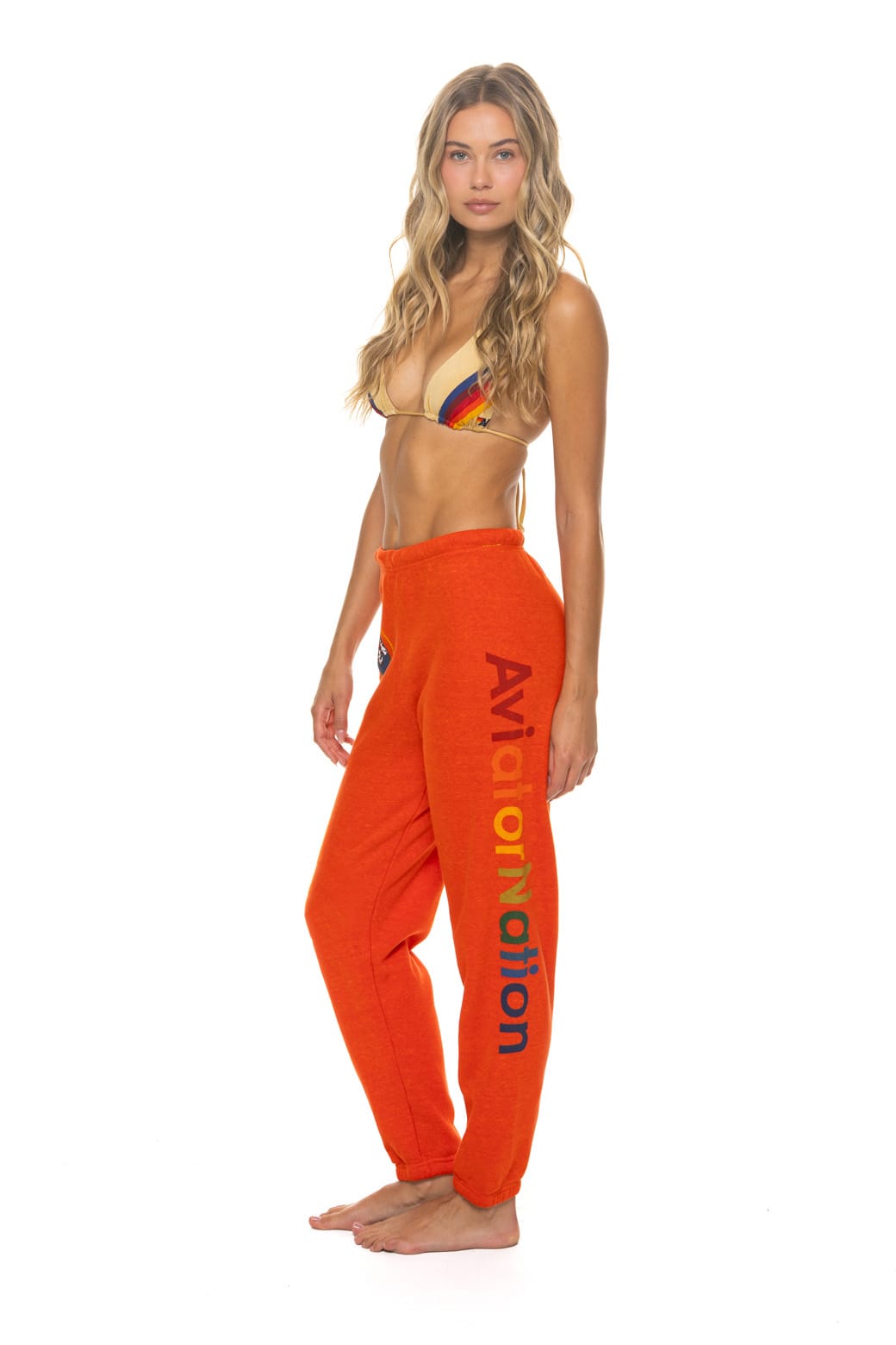 Classic AVIATOR NATION SWEATPANTS - VINTAGE ORANGE