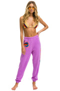 Classic AVIATOR NATION LA JOLLA SWEATPANTS - NEON PURPLE