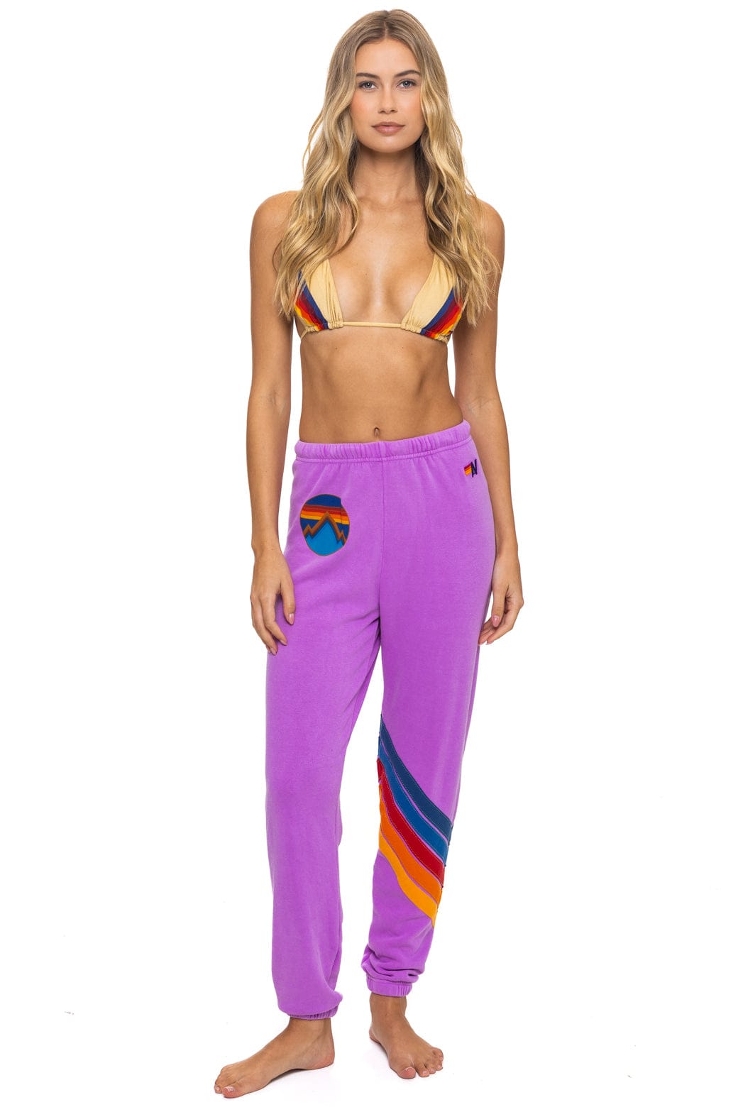 Classic ALL SEASONS CIRCLE CHEVRON SWEATPANTS - NEON PURPLE