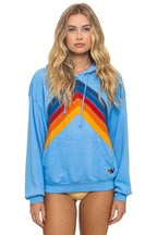 Classic MOUNTAIN STITCH CHEVRON PULLOVER HOODIE RELAXED - SKY