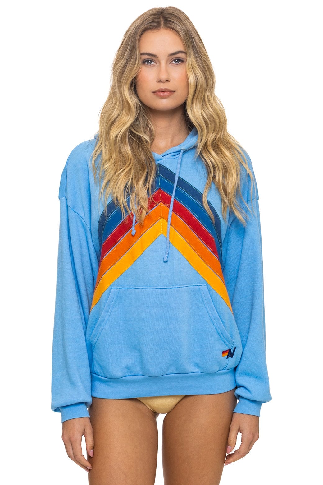 Classic MOUNTAIN STITCH CHEVRON PULLOVER HOODIE RELAXED - SKY