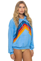 Classic MOUNTAIN STITCH CHEVRON PULLOVER HOODIE RELAXED - SKY