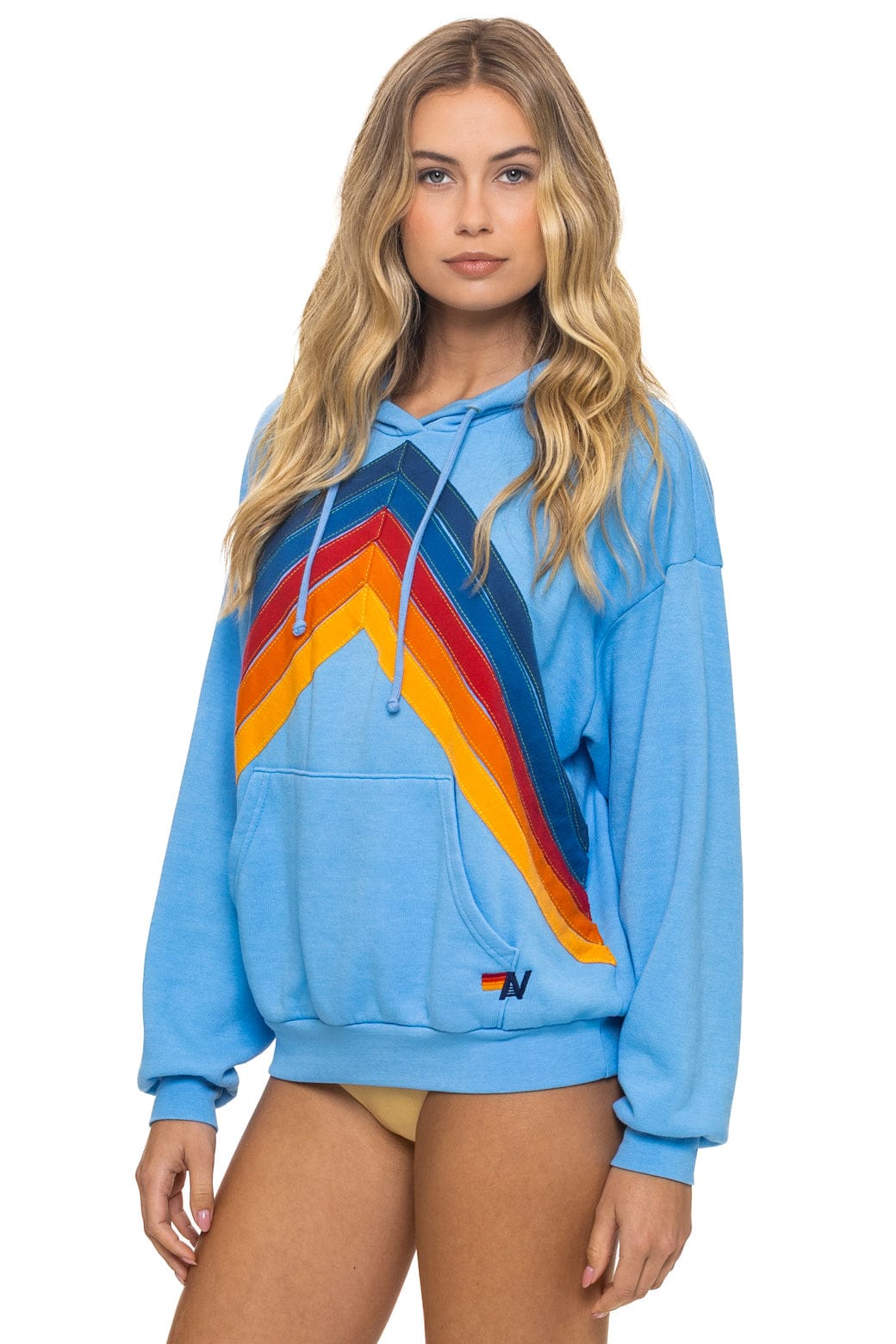 Classic MOUNTAIN STITCH CHEVRON PULLOVER HOODIE RELAXED - SKY