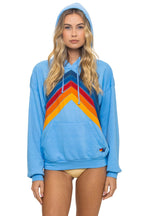 Classic MOUNTAIN STITCH CHEVRON PULLOVER HOODIE RELAXED - SKY