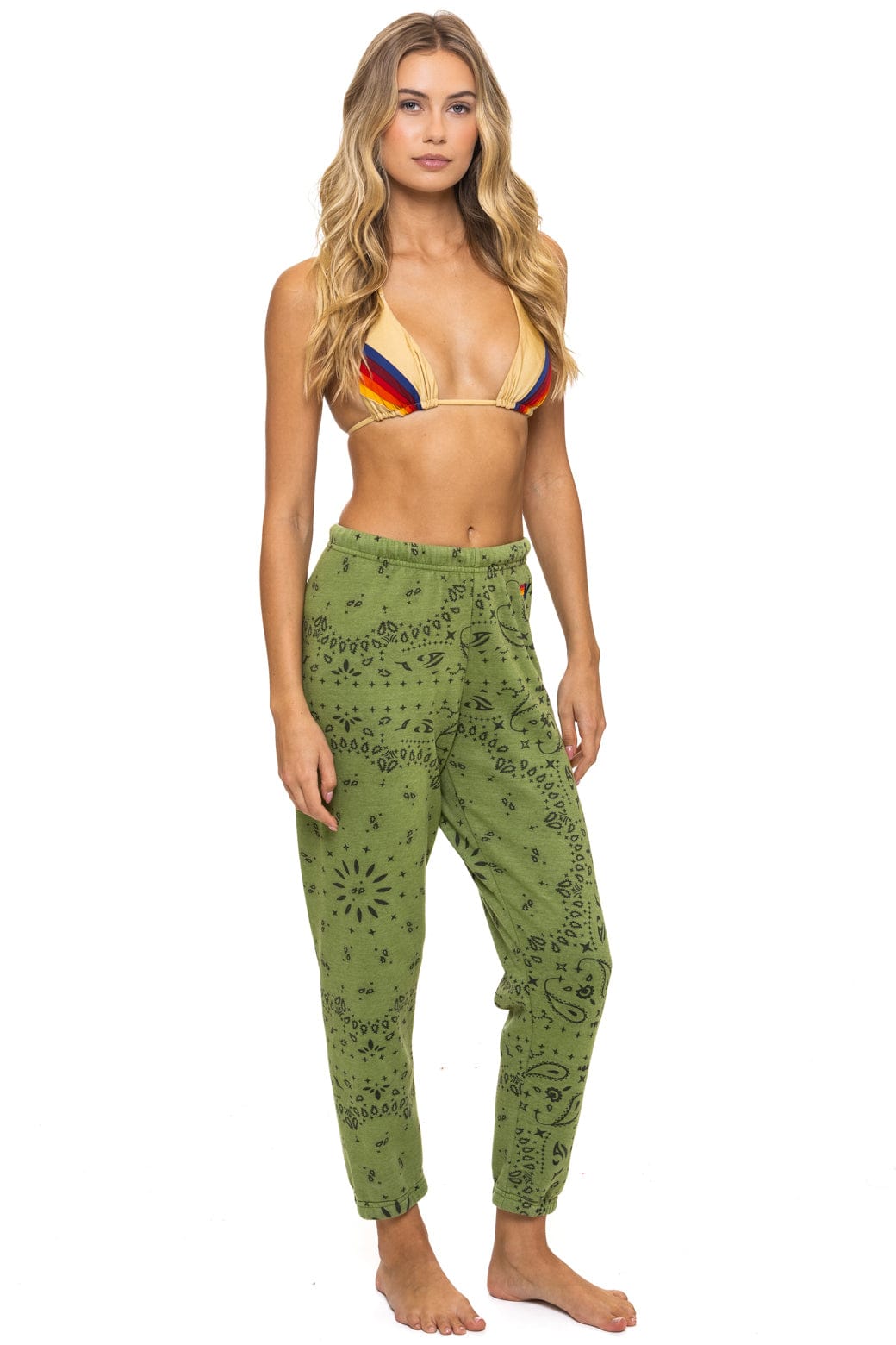 Classic BANDANA SWEATPANTS - JUNGLE GREEN