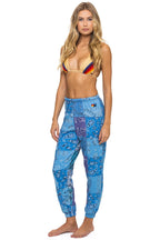 Classic BANDANA QUILTED SWEATPANTS - BLUE