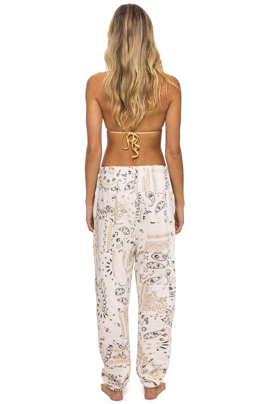 Classic BANDANA QUILTED SWEATPANTS - VINTAGE WHITE