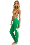 Classic BOLT SWEATPANTS - KELLY GREEN WHITE