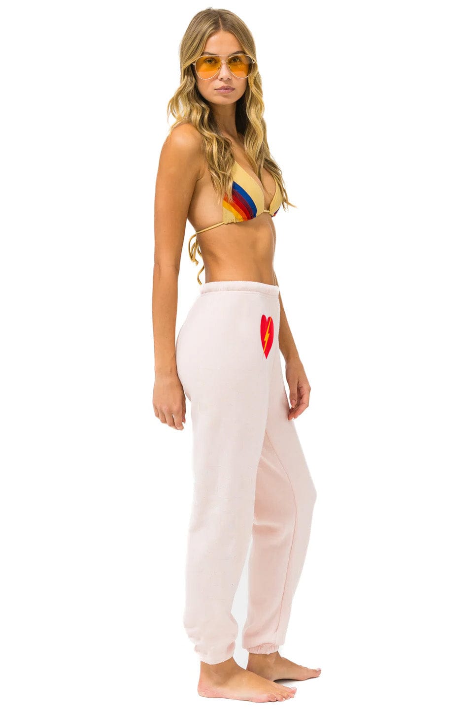 Classic BOLT HEART SWEATPANTS - LIGHT PINK