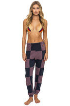 Classic CHECK QUILTED SWEATPANTS - CHARCOAL MOCHA