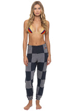 Classic CHECK QUILTED SWEATPANTS - HEATHER CHARCOAL