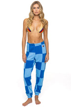 Classic CHECK QUILTED SWEATPANTS - SKY ADVENTURE BLUE