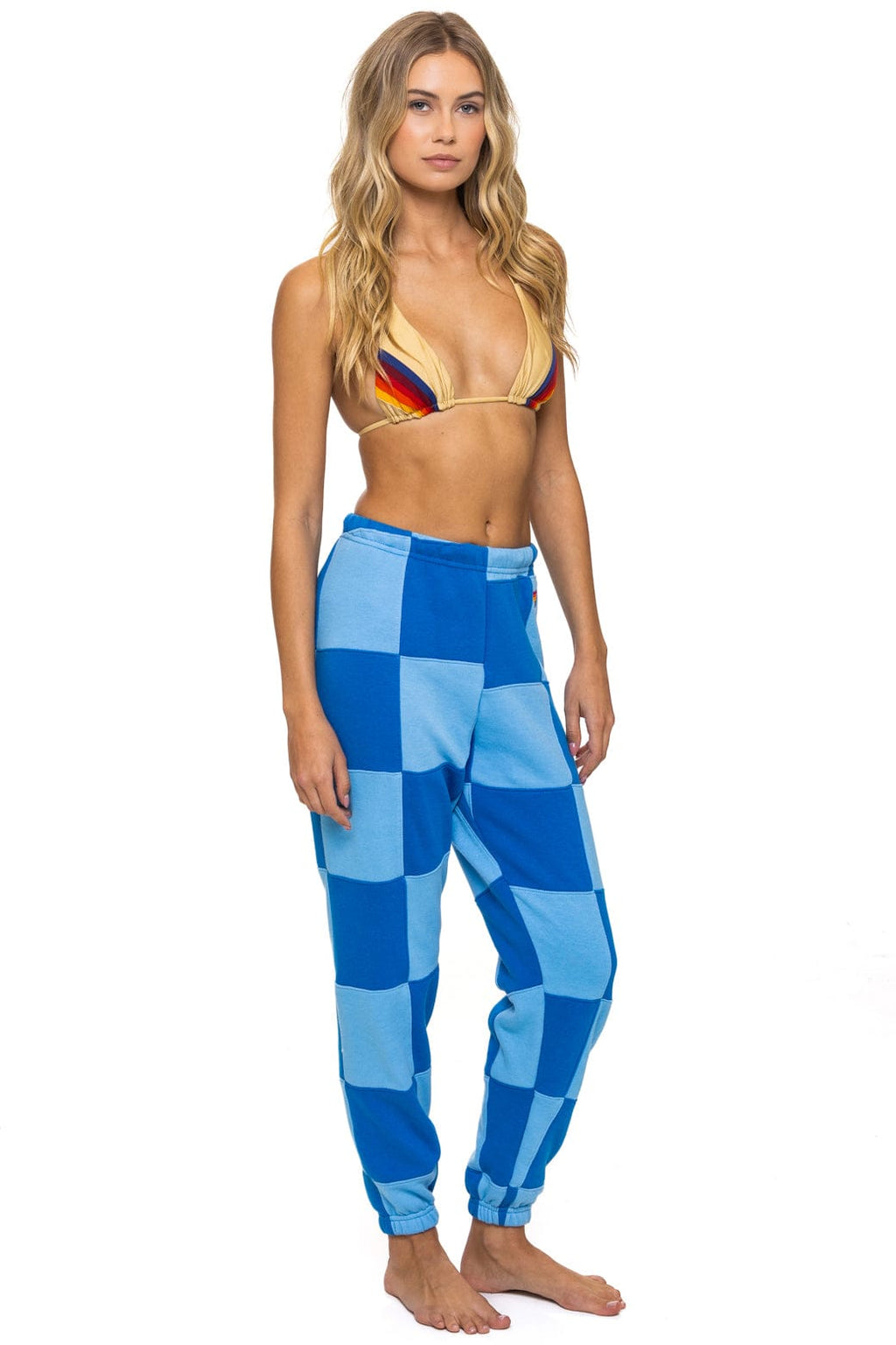 Classic CHECK QUILTED SWEATPANTS - SKY ADVENTURE BLUE