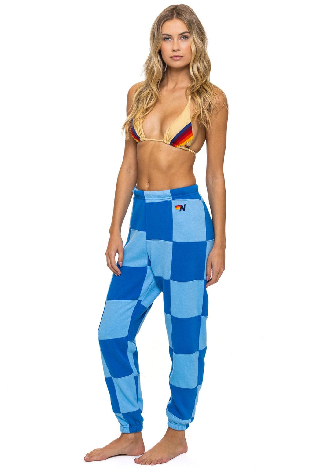 Classic CHECK QUILTED SWEATPANTS - SKY ADVENTURE BLUE