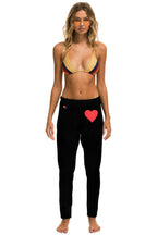Classic HEART STITCH JOGGER SWEATPANTS - BLACK