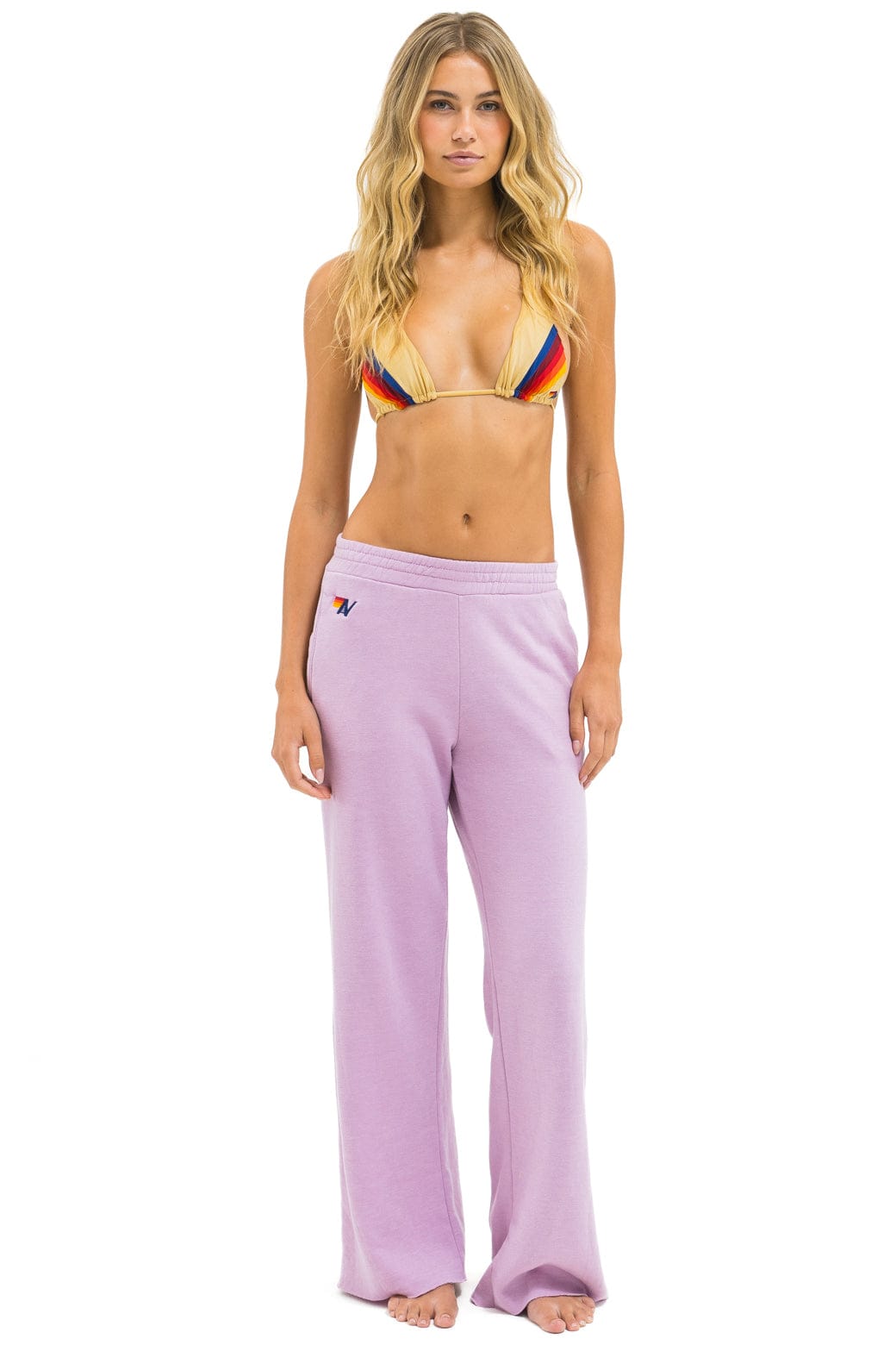 Classic WIDE LEG POCKET SWEATPANTS - MAUVE