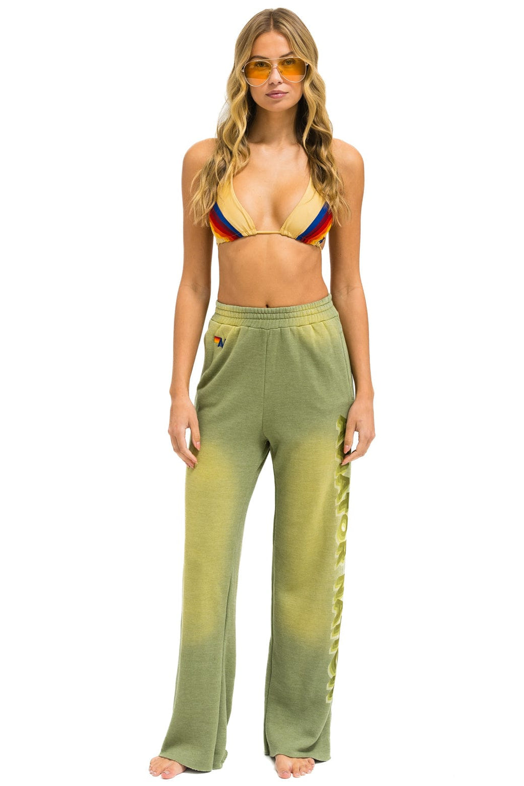 Classic AN 3D WIDE LEG POCKET SWEATPANTS - FADED ARMY