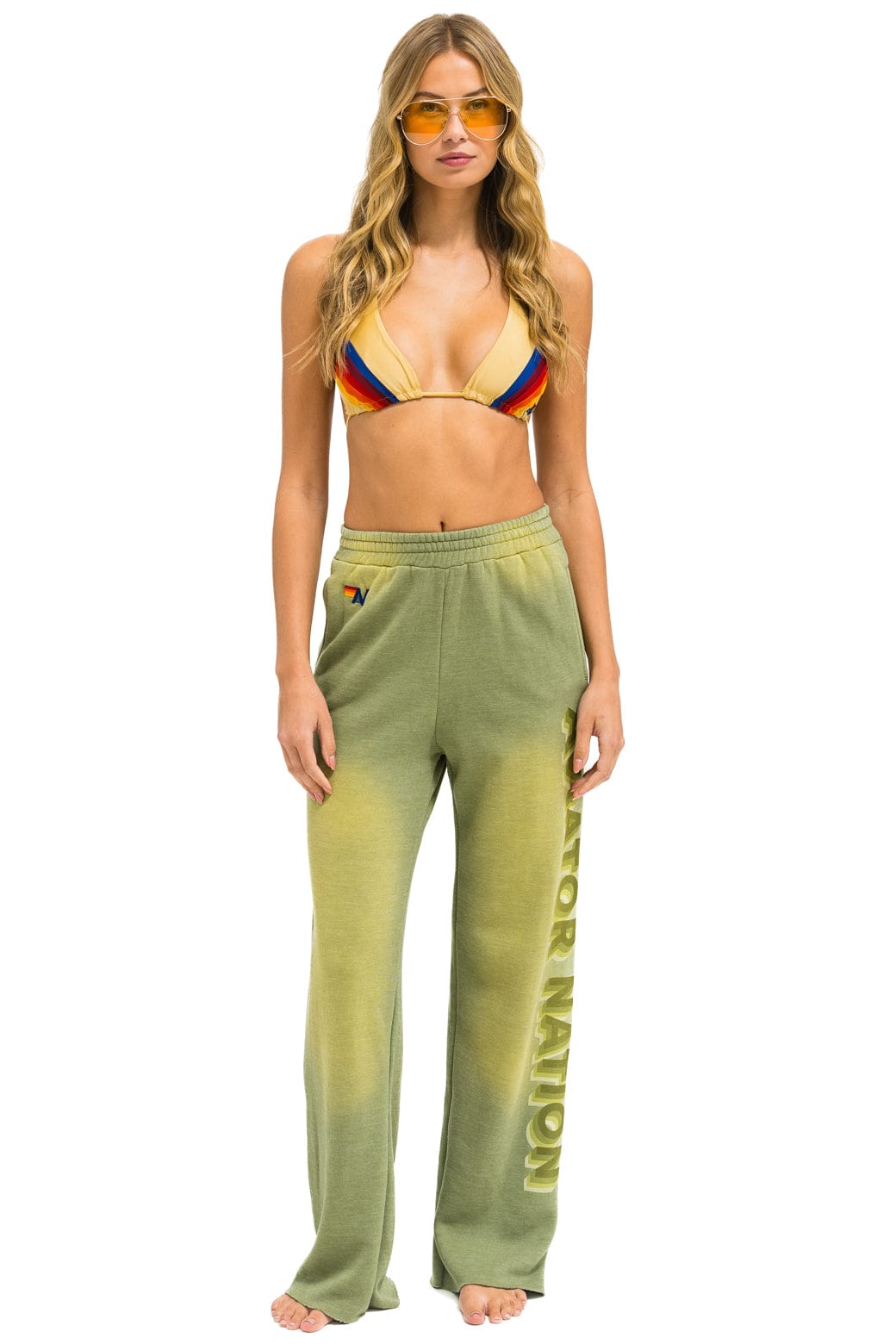 Classic AN 3D WIDE LEG POCKET SWEATPANTS - FADED ARMY