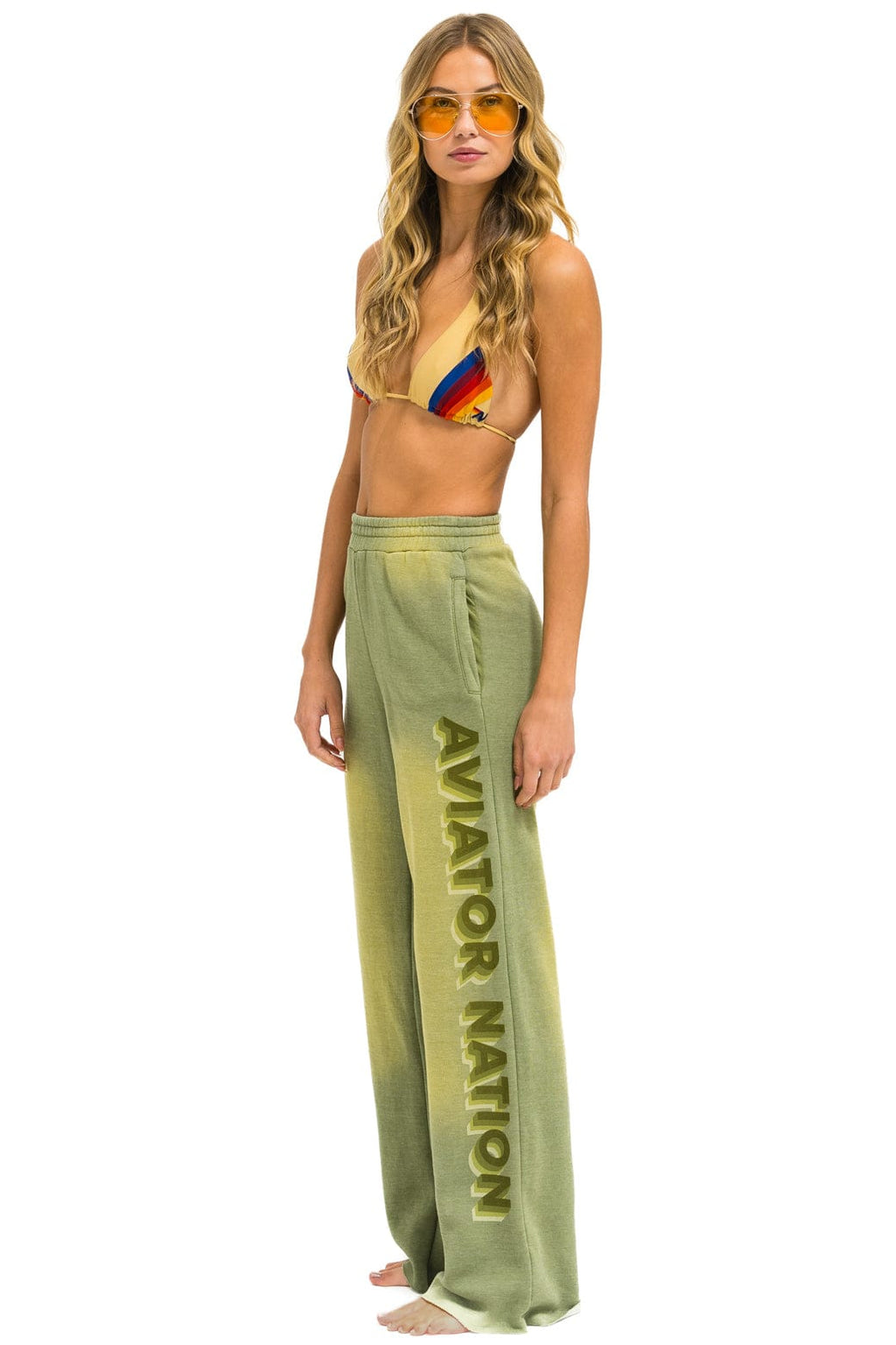 Classic AN 3D WIDE LEG POCKET SWEATPANTS - FADED ARMY
