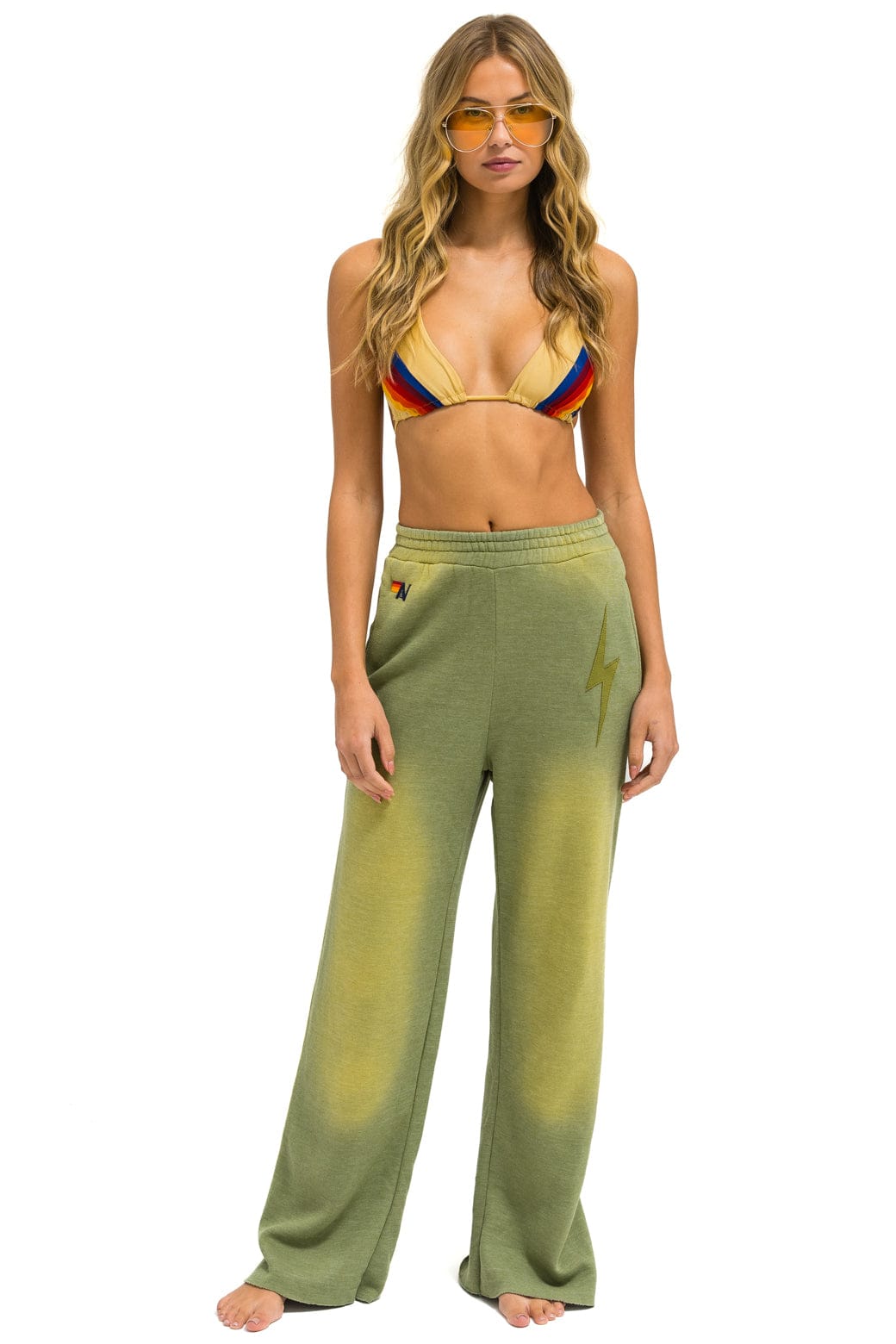 Classic BOLT STITCH WIDE LEG POCKET SWEATPANTS - FADED ARMY