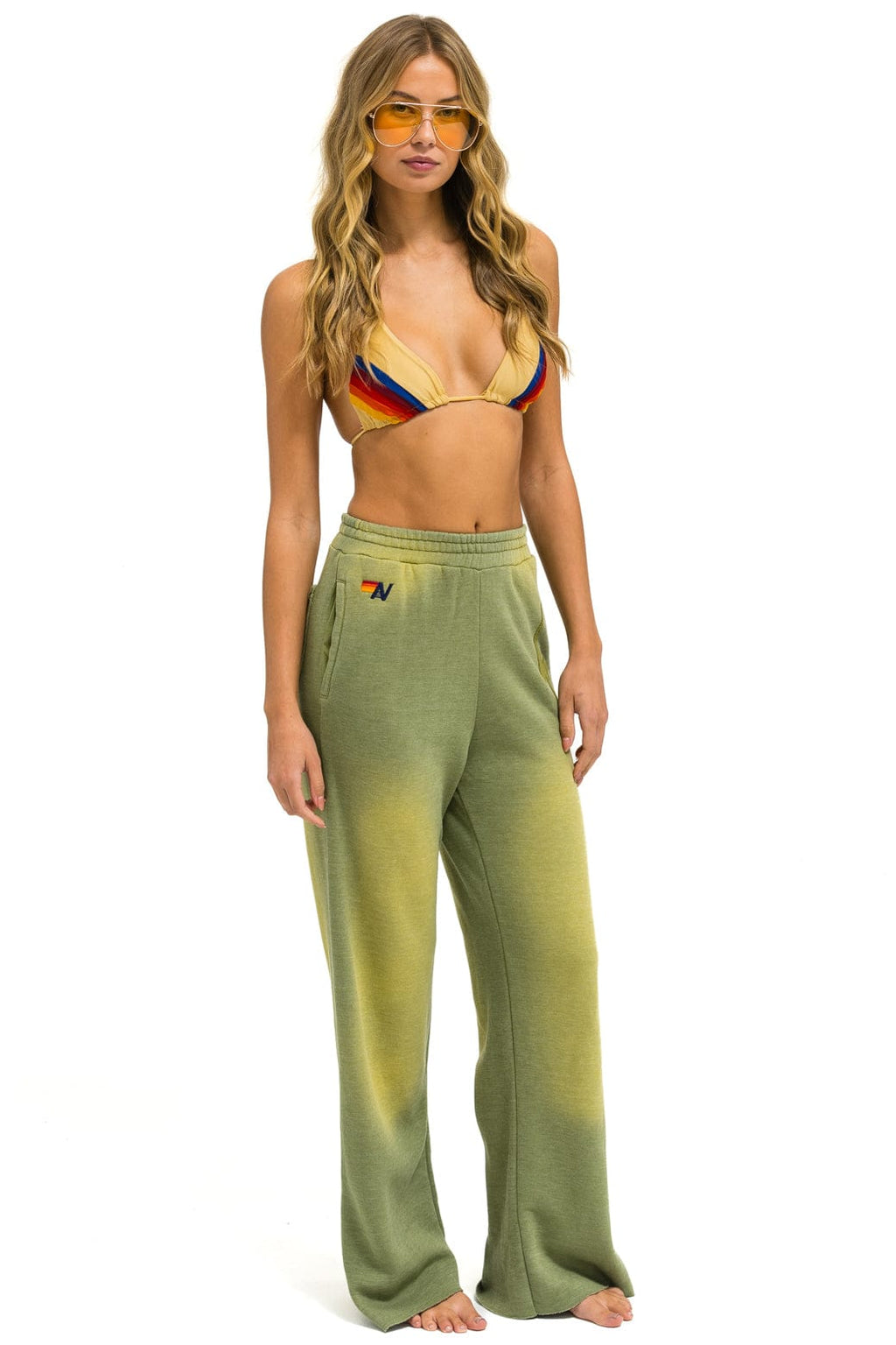 Classic BOLT STITCH WIDE LEG POCKET SWEATPANTS - FADED ARMY