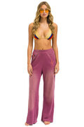 Classic BOLT STITCH WIDE LEG POCKET SWEATPANTS - FADED BERRY