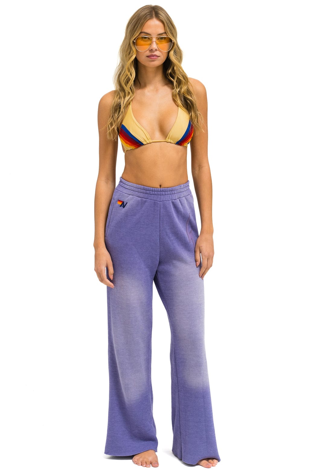Classic BOLT STITCH WIDE LEG POCKET SWEATPANTS - FADED GRAPE