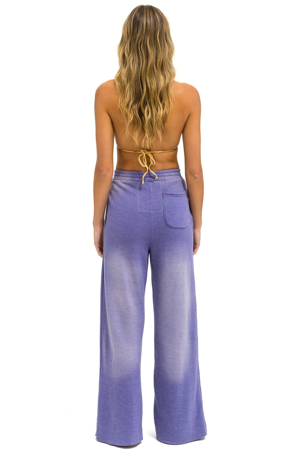Classic BOLT STITCH WIDE LEG POCKET SWEATPANTS - FADED GRAPE