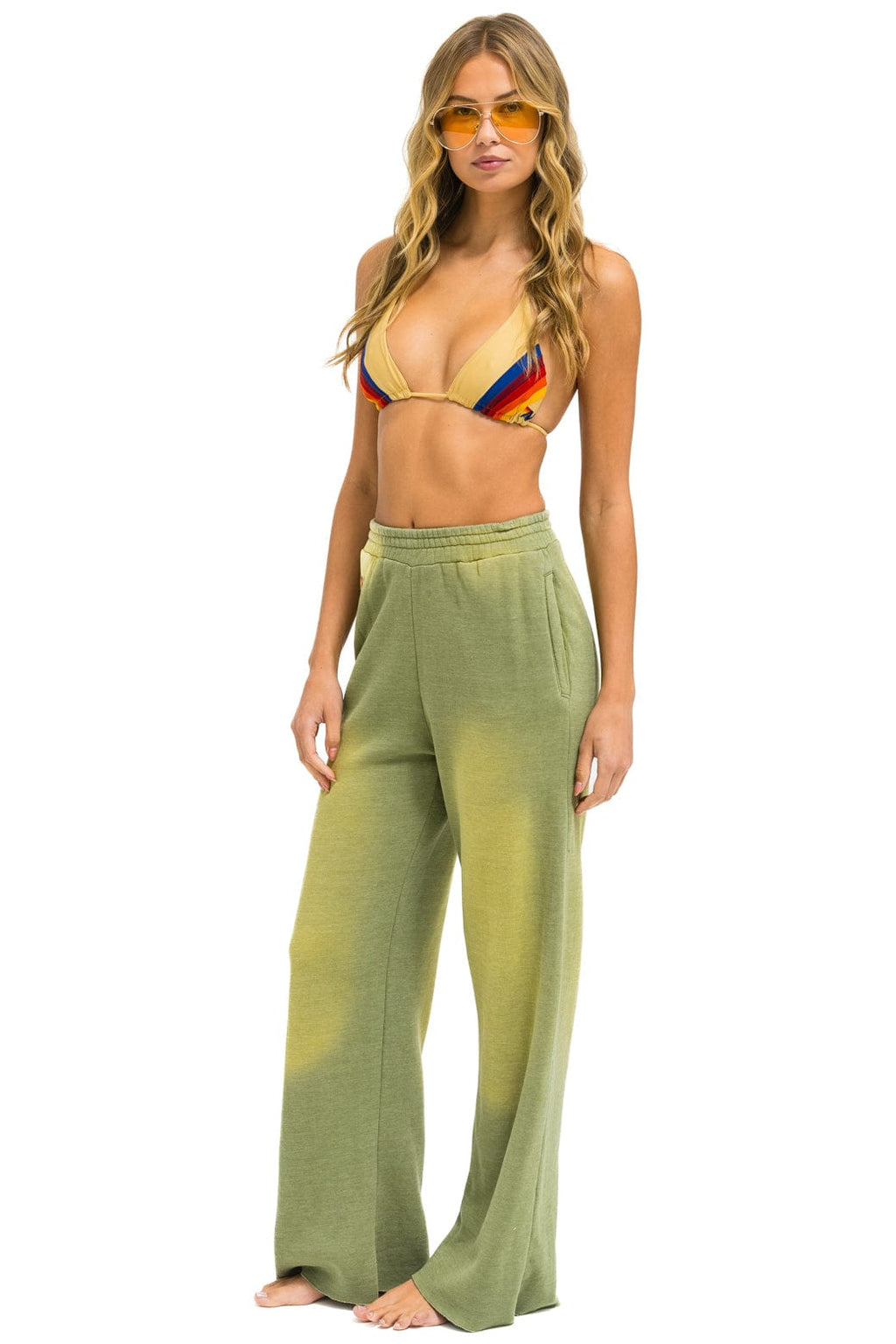 Classic ESSENTIAL WIDE LEG POCKET SWEATPANTS - FADED ARMY
