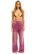 Classic ESSENTIAL WIDE LEG POCKET SWEATPANTS - FADED BERRY