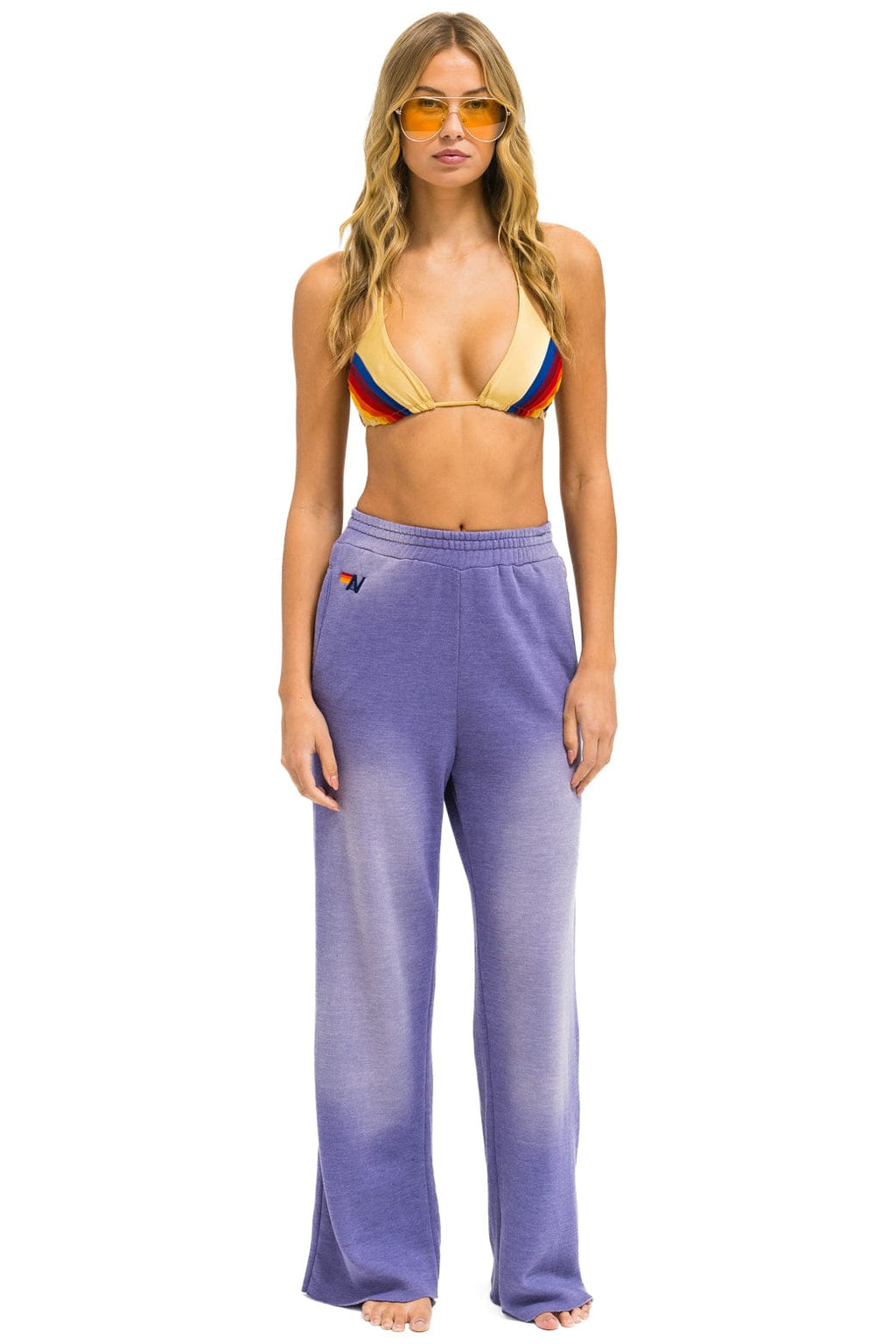 Classic ESSENTIAL WIDE LEG POCKET SWEATPANTS - FADED GRAPE