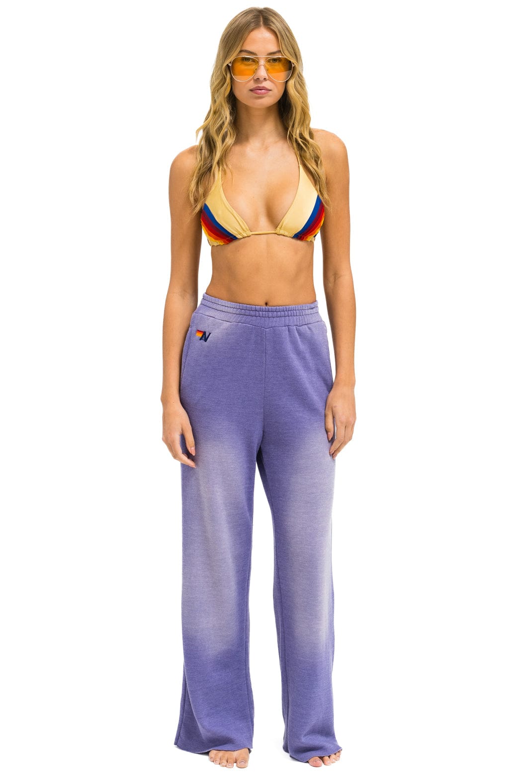 Classic ESSENTIAL WIDE LEG POCKET SWEATPANTS - FADED GRAPE