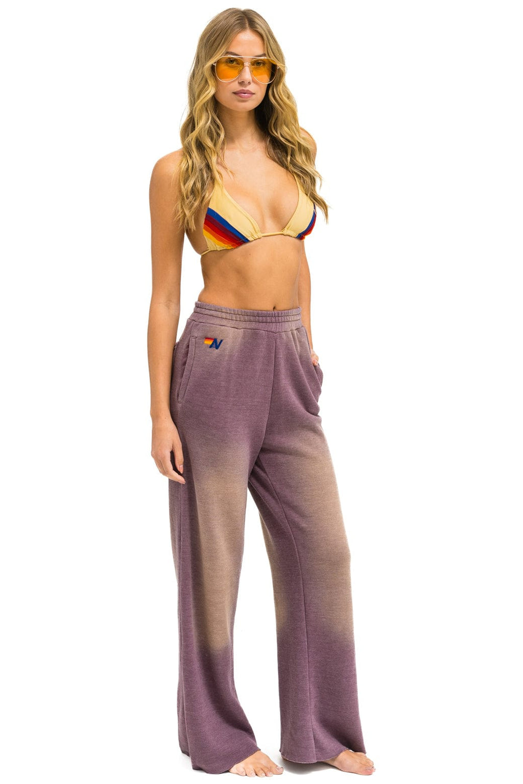 Classic ESSENTIAL WIDE LEG POCKET SWEATPANTS - FADED MOCHA