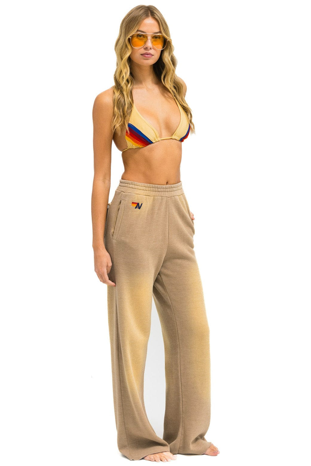 Classic ESSENTIAL WIDE LEG POCKET SWEATPANTS - FADED TAN