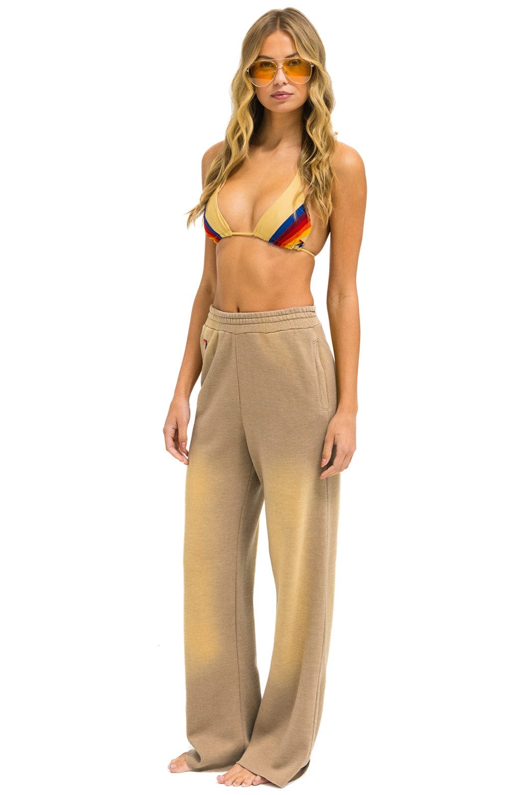 Classic ESSENTIAL WIDE LEG POCKET SWEATPANTS - FADED TAN
