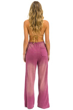 Classic PARROT WIDE LEG POCKET SWEATPANTS - FADED BERRY